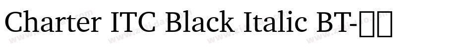 Charter ITC Black Italic BT字体转换